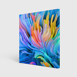 Холст квадратный Красочный абстрактный паттерн Лето Colorful Abstra, цвет: 3D-принт
