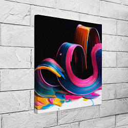 Холст квадратный Разноцветный мазки краски Абстракция Multicolored, цвет: 3D-принт — фото 2