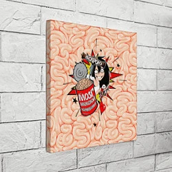 Холст квадратный Вскрою мозг - безумная девушка 3d, цвет: 3D-принт — фото 2