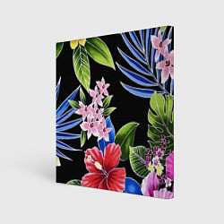 Холст квадратный Floral vanguard composition Летняя ночь Fashion tr, цвет: 3D-принт