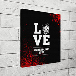 Холст квадратный Cyberpunk 2077 Love Классика, цвет: 3D-принт — фото 2