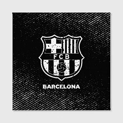 Холст квадратный Barcelona с потертостями на темном фоне, цвет: 3D-принт — фото 2
