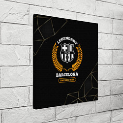 Холст квадратный Barcelona - legendary football club на темном фоне, цвет: 3D-принт — фото 2