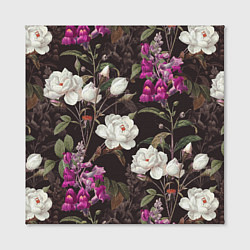 Холст квадратный Цветы Ночные Розы, цвет: 3D-принт — фото 2
