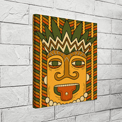 Холст квадратный Polynesian tiki CHILLING, цвет: 3D-принт — фото 2
