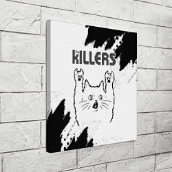Холст квадратный The Killers рок кот на светлом фоне, цвет: 3D-принт — фото 2