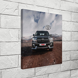 Холст квадратный Toyota Land Cruiser in the mountains, цвет: 3D-принт — фото 2