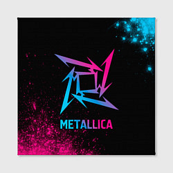 Холст квадратный Metallica - neon gradient, цвет: 3D-принт — фото 2