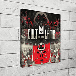 Холст квадратный Собрание Культа - Cult of the lamb, цвет: 3D-принт — фото 2