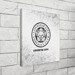 Холст квадратный Leicester City с потертостями на светлом фоне, цвет: 3D-принт — фото 2