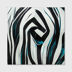 Холст квадратный Цифровой окрас зебры, цвет: 3D-принт — фото 2