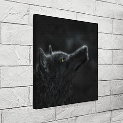 Холст квадратный Черная волчица, цвет: 3D-принт — фото 2