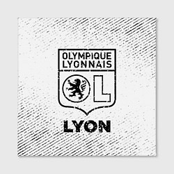 Холст квадратный Lyon с потертостями на светлом фоне, цвет: 3D-принт — фото 2