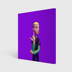 Холст квадратный Lil Peep На Фиолетовом Фоне, цвет: 3D-принт