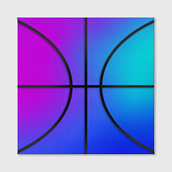 Холст квадратный Градиентный баскетбольный мяч, цвет: 3D-принт — фото 2