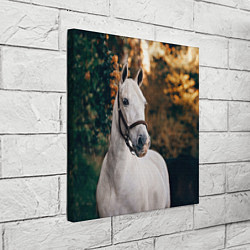 Холст квадратный Белая лошадка, цвет: 3D-принт — фото 2