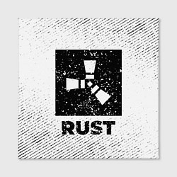 Холст квадратный Rust с потертостями на светлом фоне, цвет: 3D-принт — фото 2