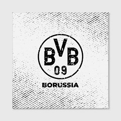 Холст квадратный Borussia с потертостями на светлом фоне, цвет: 3D-принт — фото 2