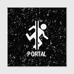Холст квадратный Portal glitch на темном фоне, цвет: 3D-принт — фото 2