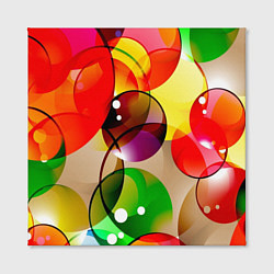 Холст квадратный Большие мыльные пузыри, цвет: 3D-принт — фото 2