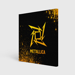 Холст квадратный Metallica - gold gradient, цвет: 3D-принт