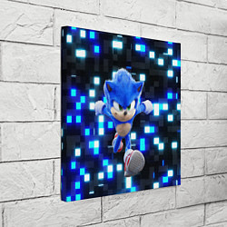Холст квадратный Sonic neon squares, цвет: 3D-принт — фото 2
