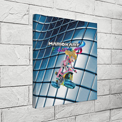 Холст квадратный Принцесса Персик гонщица - Mario Kart 8 Deluxe, цвет: 3D-принт — фото 2