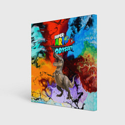 Холст квадратный Super Mario Odyssey - Dinosaur - Nintendo, цвет: 3D-принт