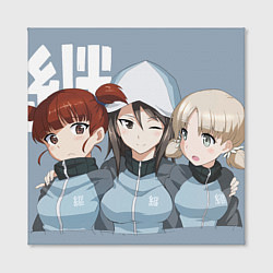 Холст квадратный Мика с Аки и Микко, цвет: 3D-принт — фото 2