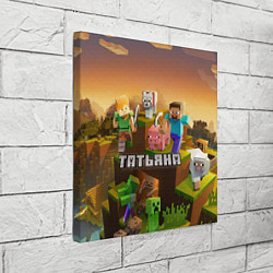 Холст квадратный Татьяна Minecraft, цвет: 3D-принт — фото 2
