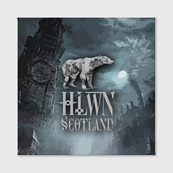 Холст квадратный Bear- zombie - halloween Scotland, цвет: 3D-принт — фото 2