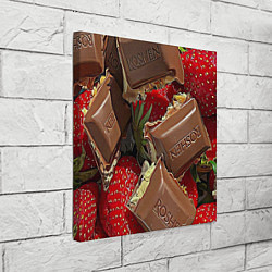 Холст квадратный Клубника и шоколад Рошен, цвет: 3D-принт — фото 2