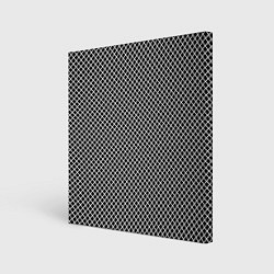 Холст квадратный Абстрактная чёрно-белая мозаика, цвет: 3D-принт