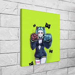 Холст квадратный Ребекка из аниме Cyberpunk Edgerunners, цвет: 3D-принт — фото 2