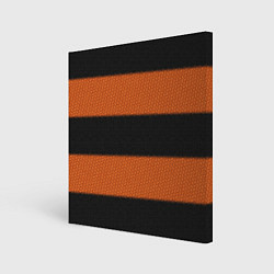 Холст квадратный Георгиевская лента плетёная, цвет: 3D-принт