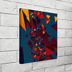 Холст квадратный Множество тетраэдров в абстракции, цвет: 3D-принт — фото 2