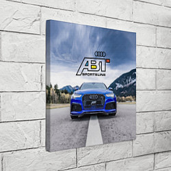Холст квадратный Audi ABT - sportsline на трассе, цвет: 3D-принт — фото 2