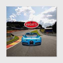 Холст квадратный Bugatti - motorsport - гоночная трасса, цвет: 3D-принт — фото 2