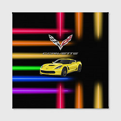 Холст квадратный Chevrolet Corvette - гоночная команда - Motorsport, цвет: 3D-принт — фото 2