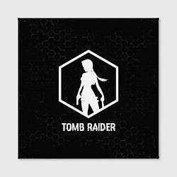 Холст квадратный Tomb Raider glitch на темном фоне, цвет: 3D-принт — фото 2