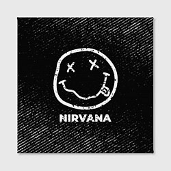 Холст квадратный Nirvana с потертостями на темном фоне, цвет: 3D-принт — фото 2