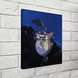 Холст квадратный Night flight Totoro, цвет: 3D-принт — фото 2