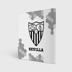 Холст квадратный Sevilla sport на светлом фоне, цвет: 3D-принт