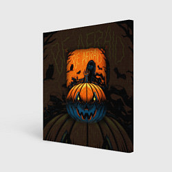 Холст квадратный Scary Halloween Хэллоуин, цвет: 3D-принт