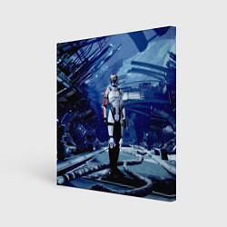 Холст квадратный Mass Effect 2 - место гибели Нормандии, цвет: 3D-принт