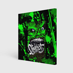 Холст квадратный Slipknot - green monster по, цвет: 3D-принт