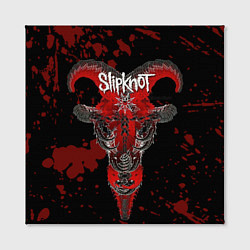 Холст квадратный Slipknot - красный козел, цвет: 3D-принт — фото 2