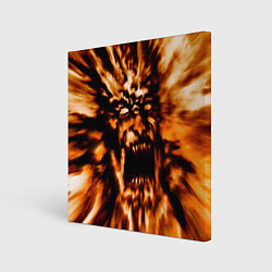 Холст квадратный Fire demon scream, цвет: 3D-принт