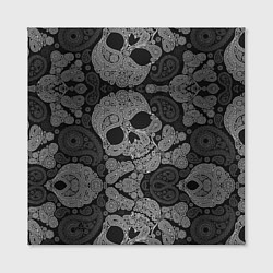 Холст квадратный Абстрактные черепа пейсли, цвет: 3D-принт — фото 2