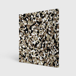 Холст квадратный Камуфляж зимний лес - мелкий, цвет: 3D-принт